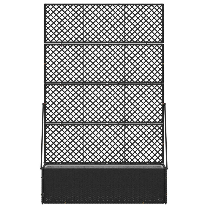 Suport pentru plante cu gard Negru 105 x 30 x 170 cm Metal WALTI
