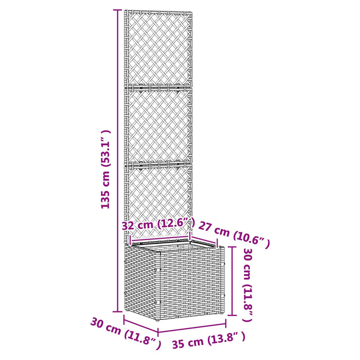Suport pentru plante cu gard Maro 35 x 30 x 135 cm Metal WALTI