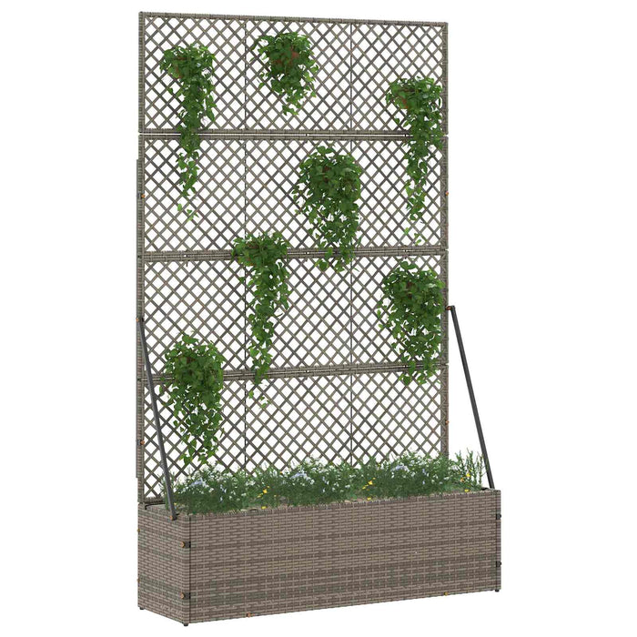 Suport pentru plante cu gard Gri 105 x 30 x 170 cm Metal WALTI