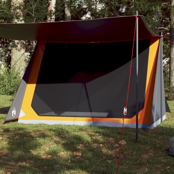 Cort de camping pentru 2 persoane, gri/portocaliu, impermeabil - WALTI WALTI