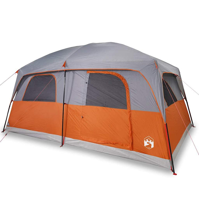 Cort de camping pentru 8 persoane, gri/portocaliu, impermeabil WALTI
