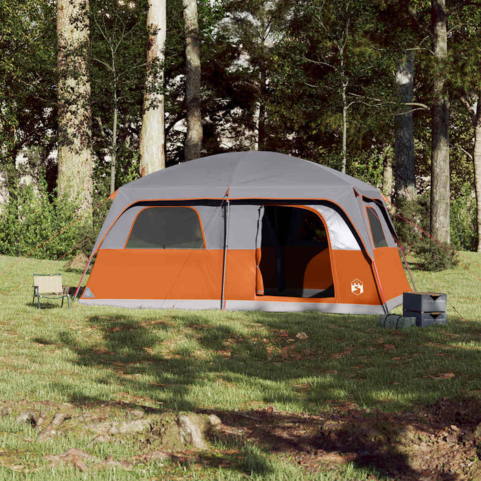 Cort de camping pentru 8 persoane, gri/portocaliu, impermeabil WALTI
