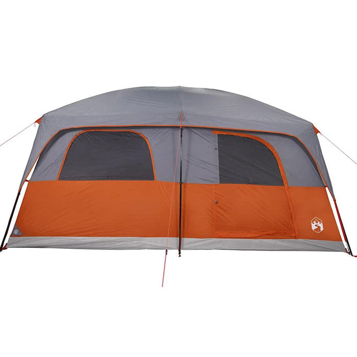 Cort de camping pentru 8 persoane, gri/portocaliu, impermeabil WALTI