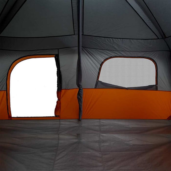 Cort de camping pentru 8 persoane, gri/portocaliu, impermeabil WALTI