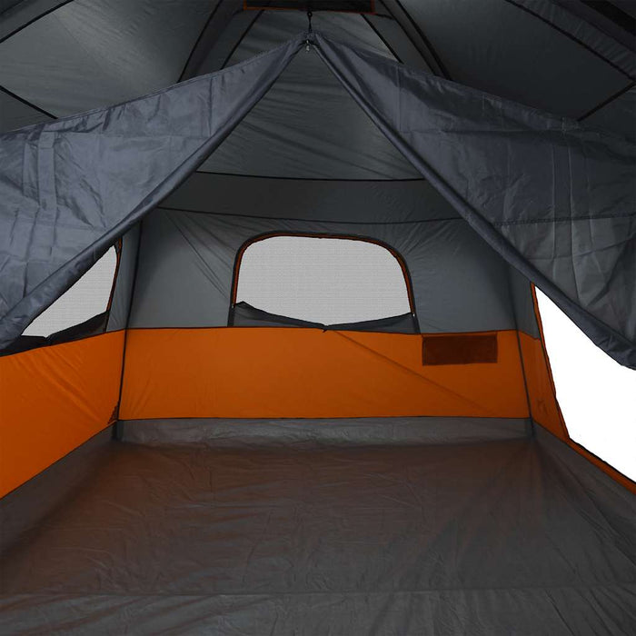 Cort de camping pentru 8 persoane, gri/portocaliu, impermeabil WALTI