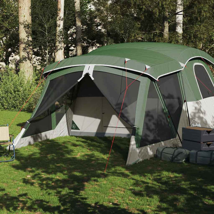 Cort de camping cu verandă 4 persoane, verde, impermeabil - WALTI WALTI