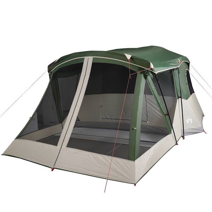 Cort de camping cu verandă 4 persoane, verde, impermeabil - WALTI WALTI