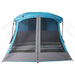 Cort de camping cu verandă 4 persoane, albastru, impermeabil - WALTI WALTI