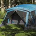 Cort de camping cu verandă 4 persoane, albastru, impermeabil - WALTI WALTI