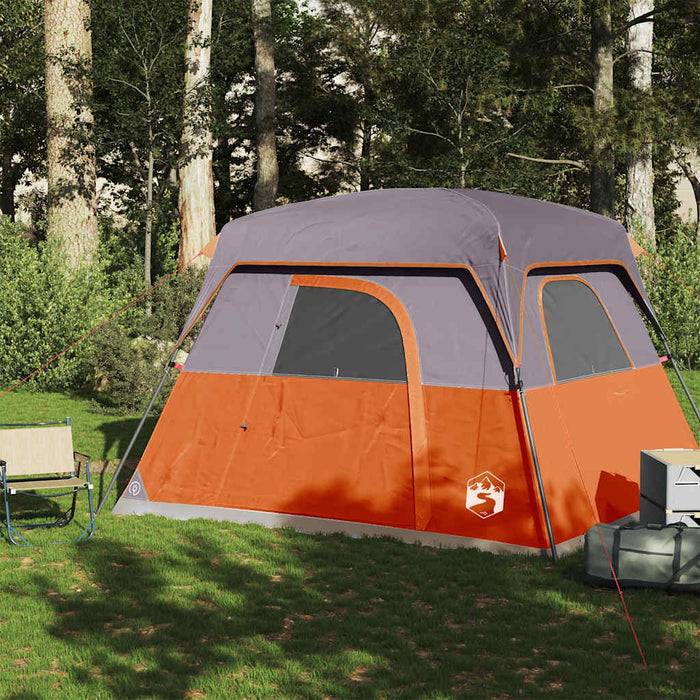 Cabină cort de camping, 4 persoane, portocaliu, impermeabil - WALTI WALTI