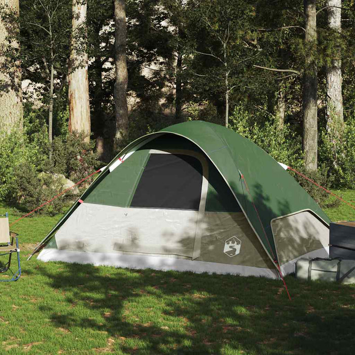 Cort de camping cupolă pentru 6 persoane, verde, impermeabil - WALTI WALTI