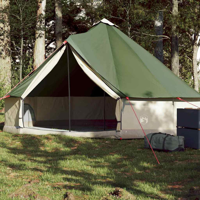 Cort de familie Tipi pentru 6 persoane, verde, impermeabil - WALTI WALTI