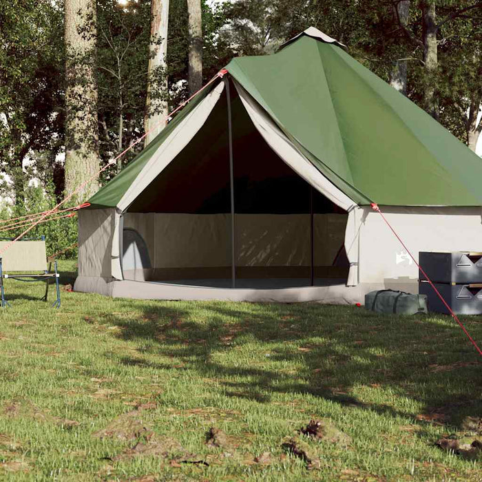 Cort de familie Tipi pentru 8 persoane, verde, impermeabil - WALTI WALTI