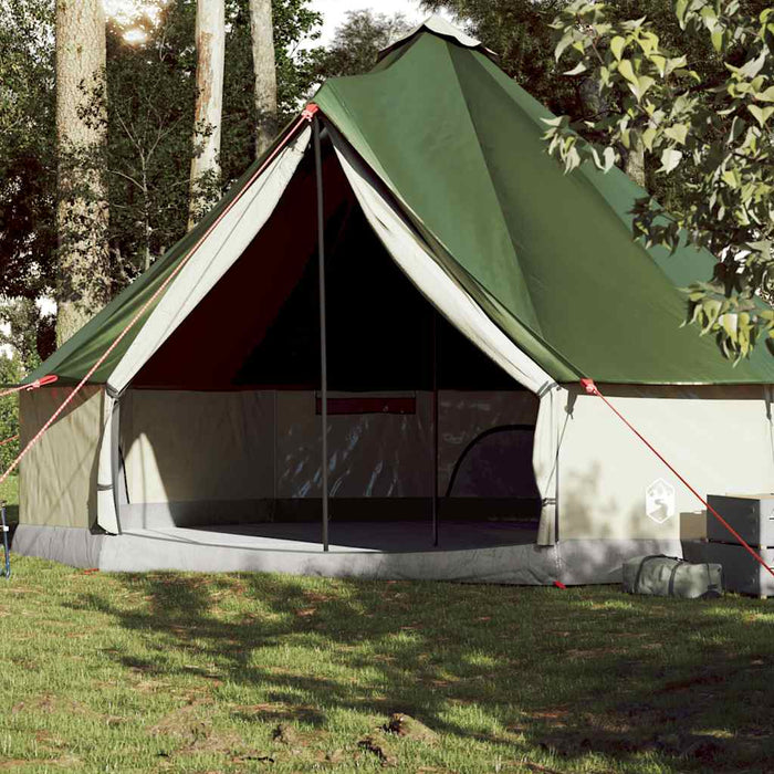 Cort de familie Tipi pentru 10 persoane, verde, impermeabil - WALTI WALTI