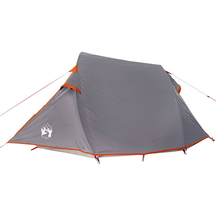 Cort de camping tunel 3 persoane, gri/portocaliu, impermeabil - WALTI WALTI