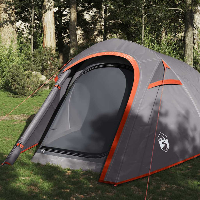 Cort de camping tunel 3 persoane, gri/portocaliu, impermeabil - WALTI WALTI
