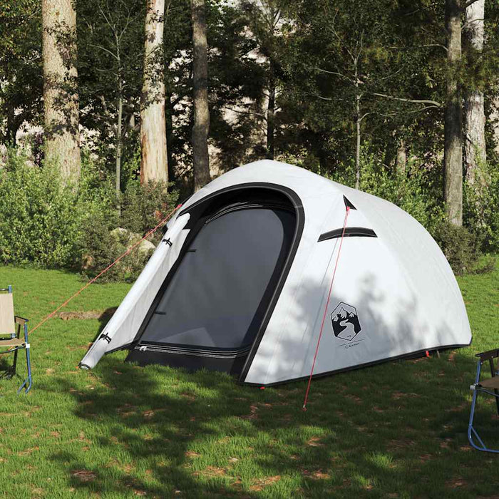 Cort camping tunel 3 persoane, alb, țesătură opacă, impermeabil - WALTI WALTI