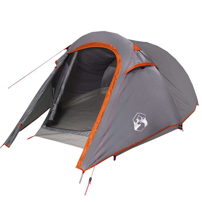 Cort de camping tunel 2 persoane, gri/portocaliu, impermeabil - WALTI WALTI