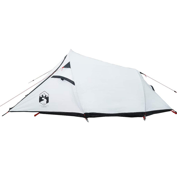 Cort camping tunel 2 persoane, alb, țesătură opacă, impermeabil WALTI