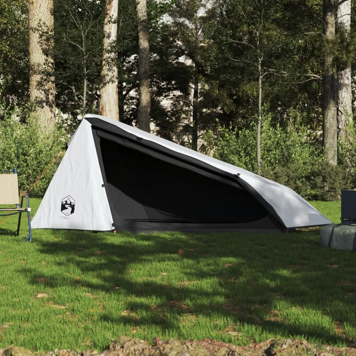 Cort camping tunel 1 persoană, alb, țesătură opacă, impermeabil - WALTI WALTI