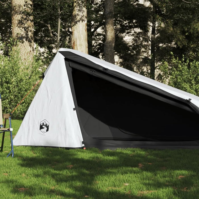 Cort camping tunel 1 persoană, alb, țesătură opacă, impermeabil - WALTI WALTI