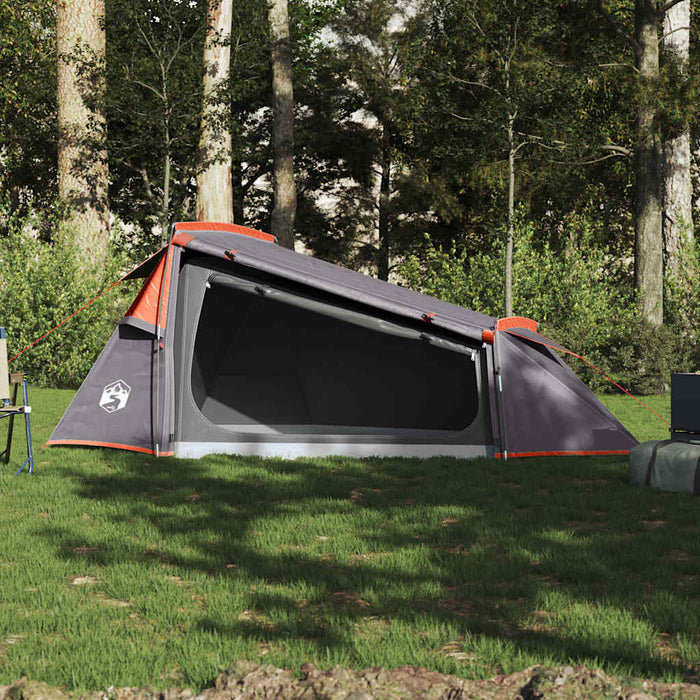 Cort de camping tunel 2 persoane, gri/portocaliu, impermeabil - WALTI WALTI