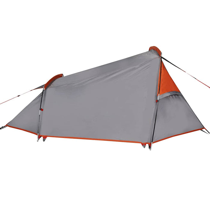 Cort de camping tunel 2 persoane, gri/portocaliu, impermeabil - WALTI WALTI