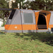Cort de camping tunel 4 persoane, gri/portocaliu, impermeabil - WALTI WALTI