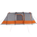 Cort de camping tunel 4 persoane, gri/portocaliu, impermeabil - WALTI WALTI