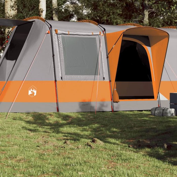 Cort de camping tunel 4 persoane, gri/portocaliu, impermeabil - WALTI WALTI