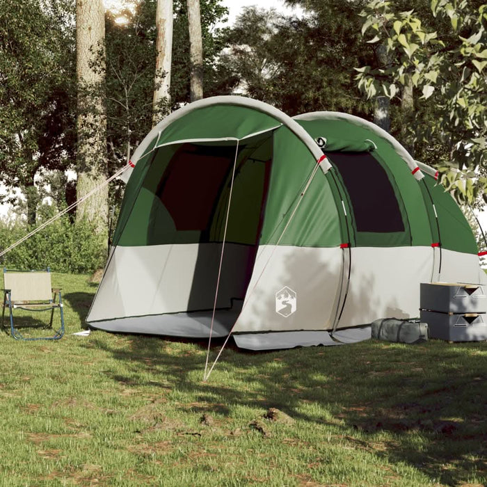 Cort de camping tunel pentru 4 persoane, verde, impermeabil - WALTI WALTI
