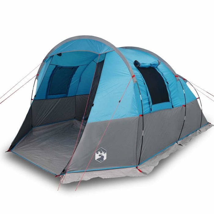 Cort de camping tunel pentru 4 persoane, albastru, impermeabil - WALTI WALTI