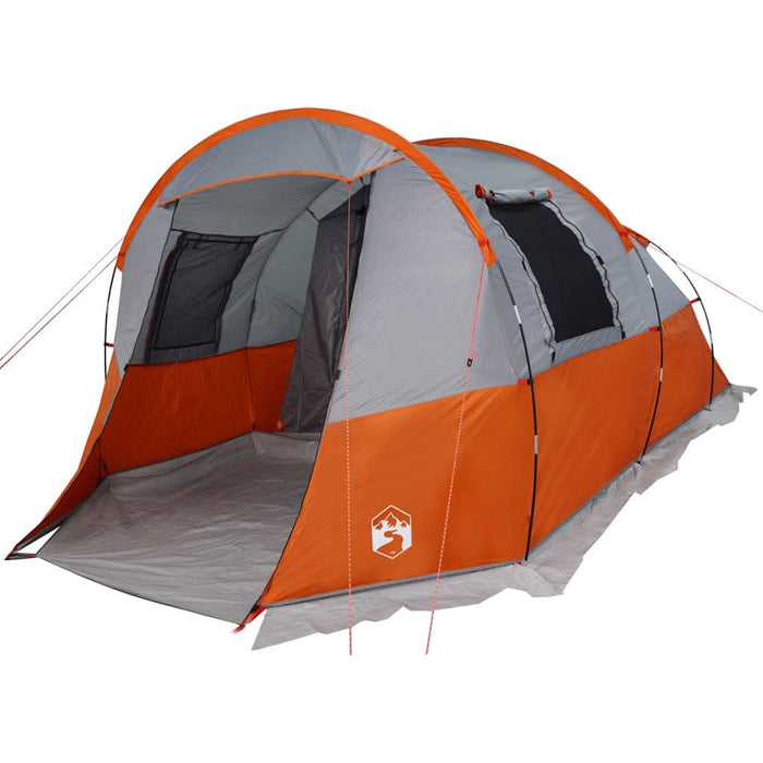 Cort de camping tunel 4 persoane, gri/portocaliu, impermeabil - WALTI WALTI
