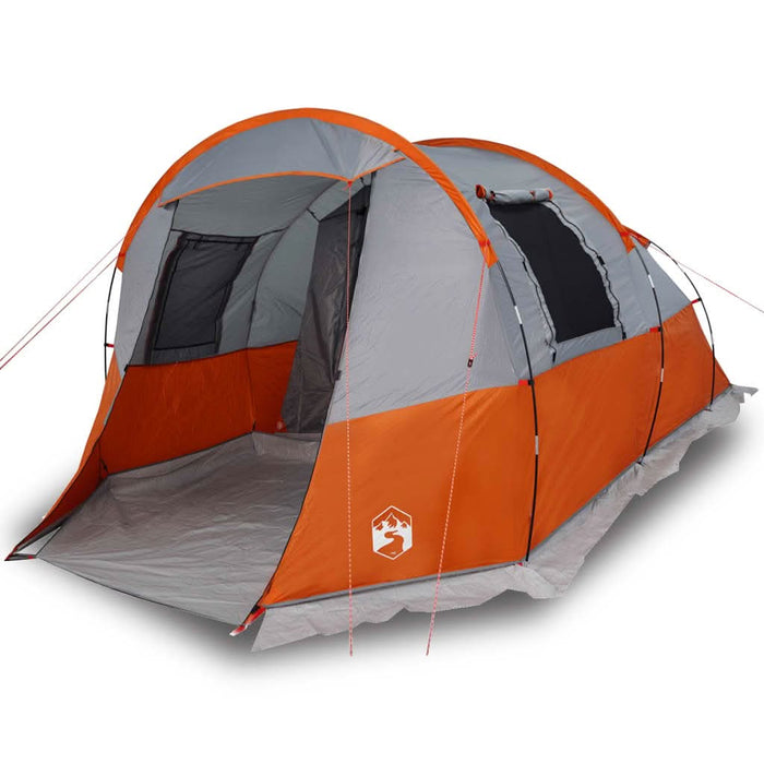 Cort de camping tunel 4 persoane, gri/portocaliu, impermeabil - WALTI WALTI