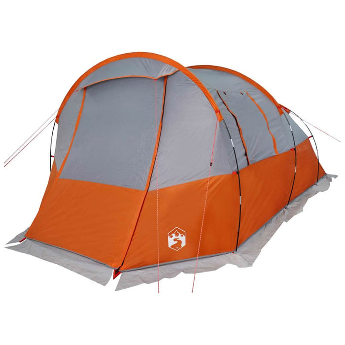 Cort de camping tunel 4 persoane, gri/portocaliu, impermeabil - WALTI WALTI