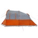 Cort de camping tunel 4 persoane, gri/portocaliu, impermeabil - WALTI WALTI