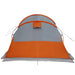 Cort de camping tunel 4 persoane, gri/portocaliu, impermeabil - WALTI WALTI