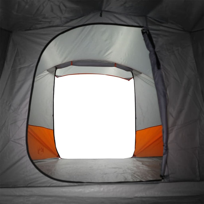 Cort de camping tunel 4 persoane, gri/portocaliu, impermeabil - WALTI WALTI