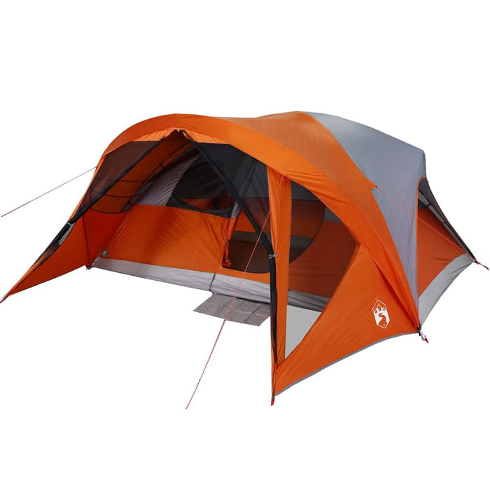 Cort de camping pentru 6 persoane, gri/portocaliu, impermeabil - WALTI WALTI