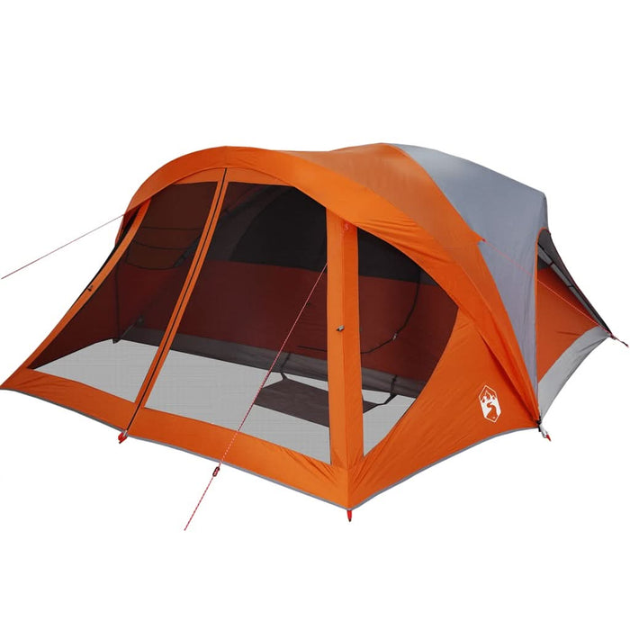 Cort de camping pentru 6 persoane, gri/portocaliu, impermeabil - WALTI WALTI