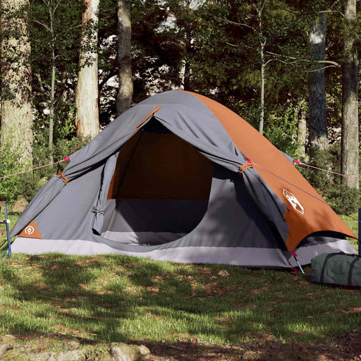 Cort de camping pentru 2 persoane, gri/portocaliu, impermeabil - WALTI WALTI