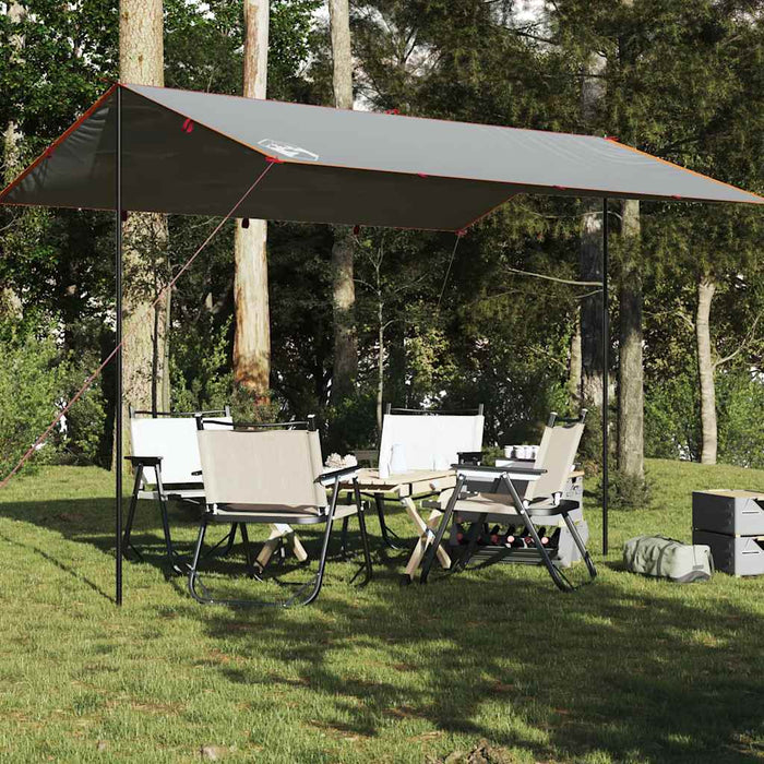 Prelată de camping, gri și portocaliu, 400x294 cm, impermeabilă - WALTI WALTI