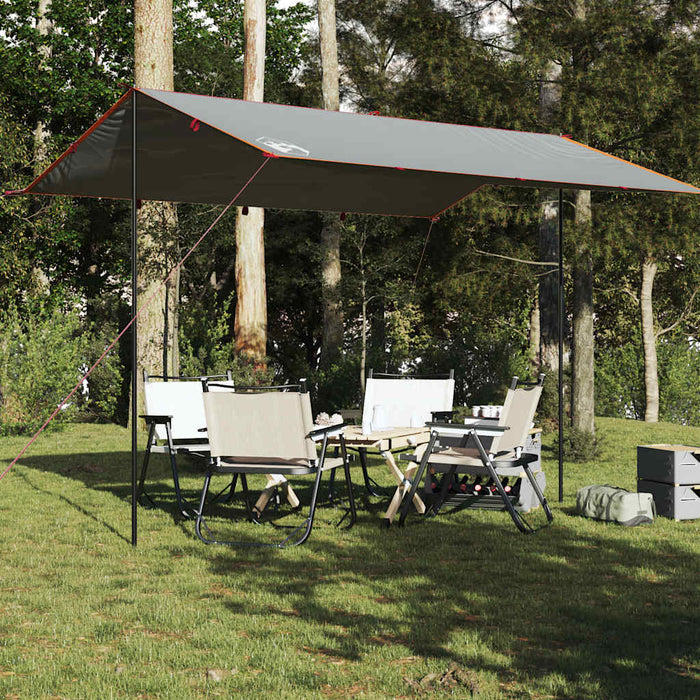 Prelată de camping, gri și portocaliu, 400x294 cm, impermeabilă - WALTI WALTI