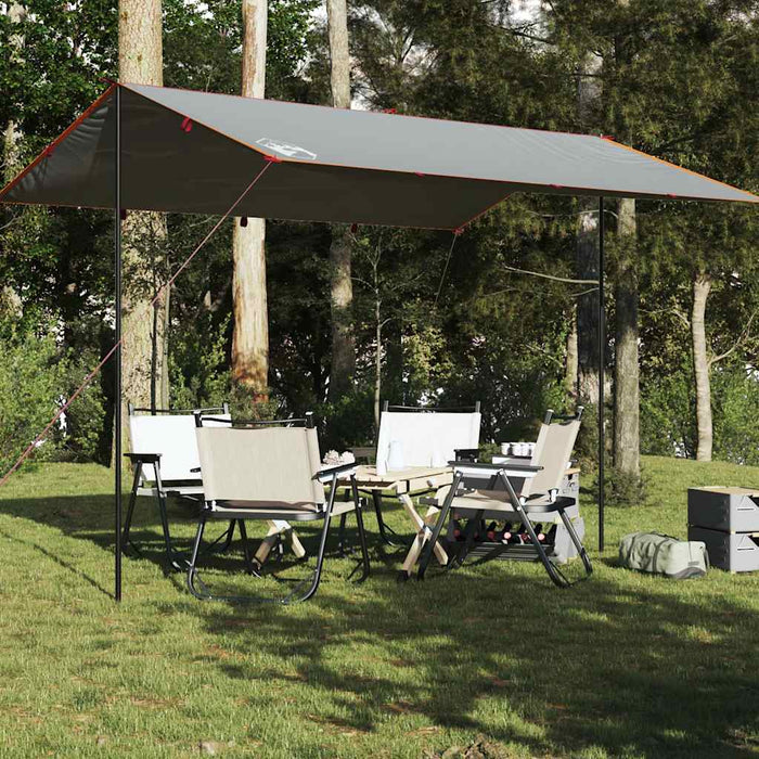 Prelată de camping, gri și portocaliu, 400x294 cm, impermeabilă - WALTI WALTI