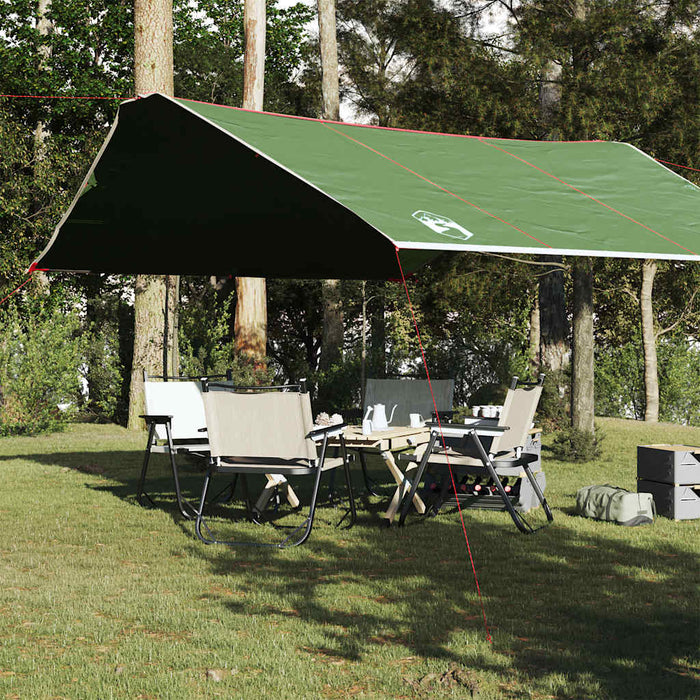 Prelată de camping, verde, 420x440 cm, impermeabilă - WALTI WALTI