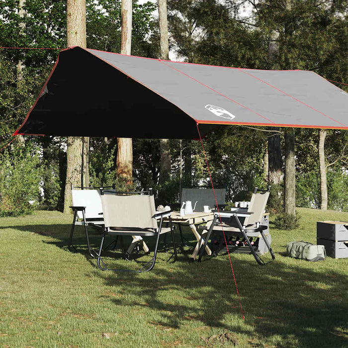 Prelată de camping, gri și portocaliu, 420x440 cm, impermeabilă - WALTI WALTI