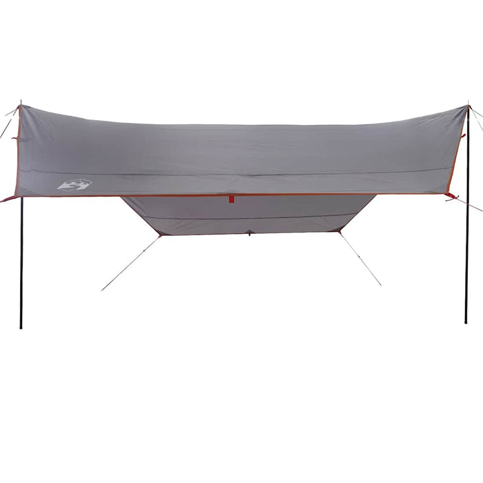 Prelată de camping, gri și portocaliu, 430x380x210 cm, impermeabilă WALTI