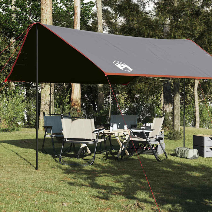Prelată de camping, gri și portocaliu, 430x380x210 cm, impermeabilă WALTI