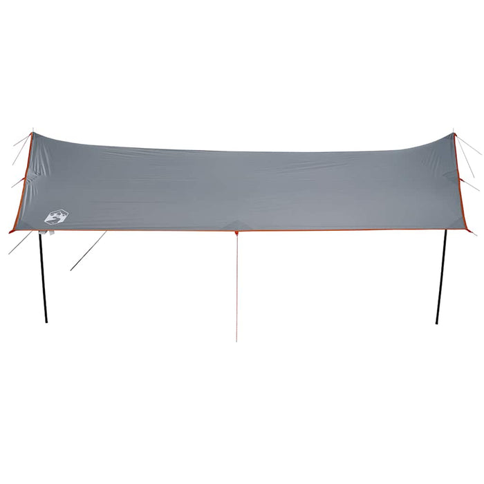 Prelată de camping, gri și portocaliu, 460x305x210 cm, impermeabilă WALTI
