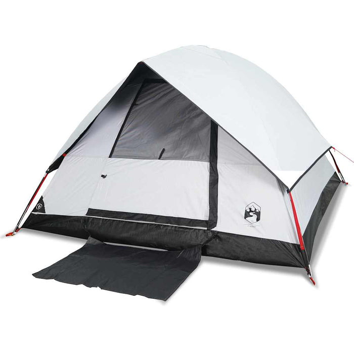 Cort camping cupolă 2 persoane alb, țesătură opacă, impermeabil - WALTI WALTI
